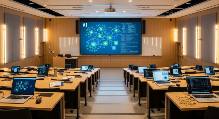 Kuenstliche Intelligenz im Unterricht Klassenzimmer Technologie