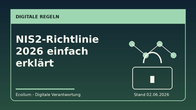 Editorial-Grafik zur NIS2-Richtlinie 2026 mit Netzwerk- und Schlossmotiv